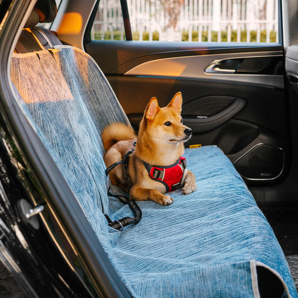 Waterproof Striped Chenille Pet Car Seat Protector Dog Car Seat Cover-Road Safer