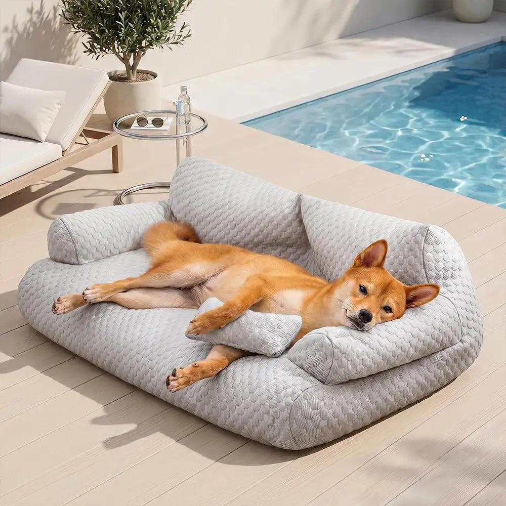 Ice Silk Cooling Pet Bed Breathable Washable Dog Sofa Bed