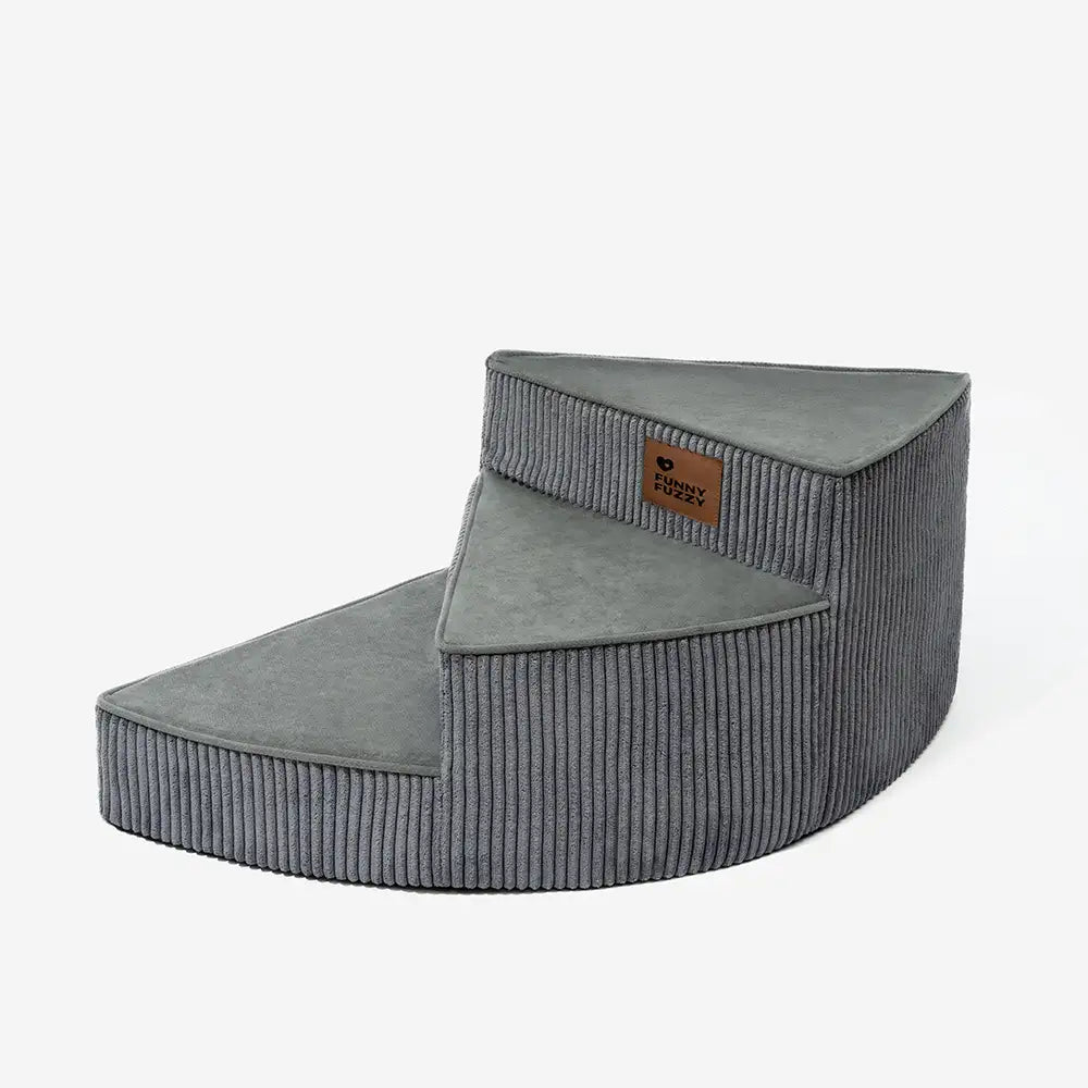 Cozy Corduroy Joint-Friendly Removable Spiral Dog Stairs for Bed-CreamyStep