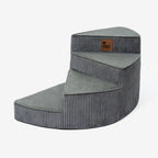 Cozy Corduroy Joint-Friendly Removable Spiral Dog Stairs for Bed-CreamyStep