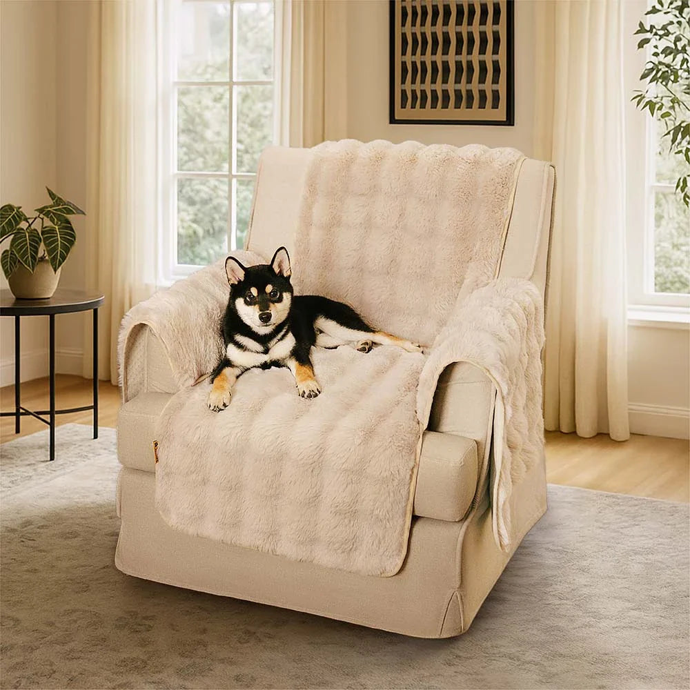 Water-resistant Fluffy Soft Furniture Protector Recliner Chair Covers Couch Covers