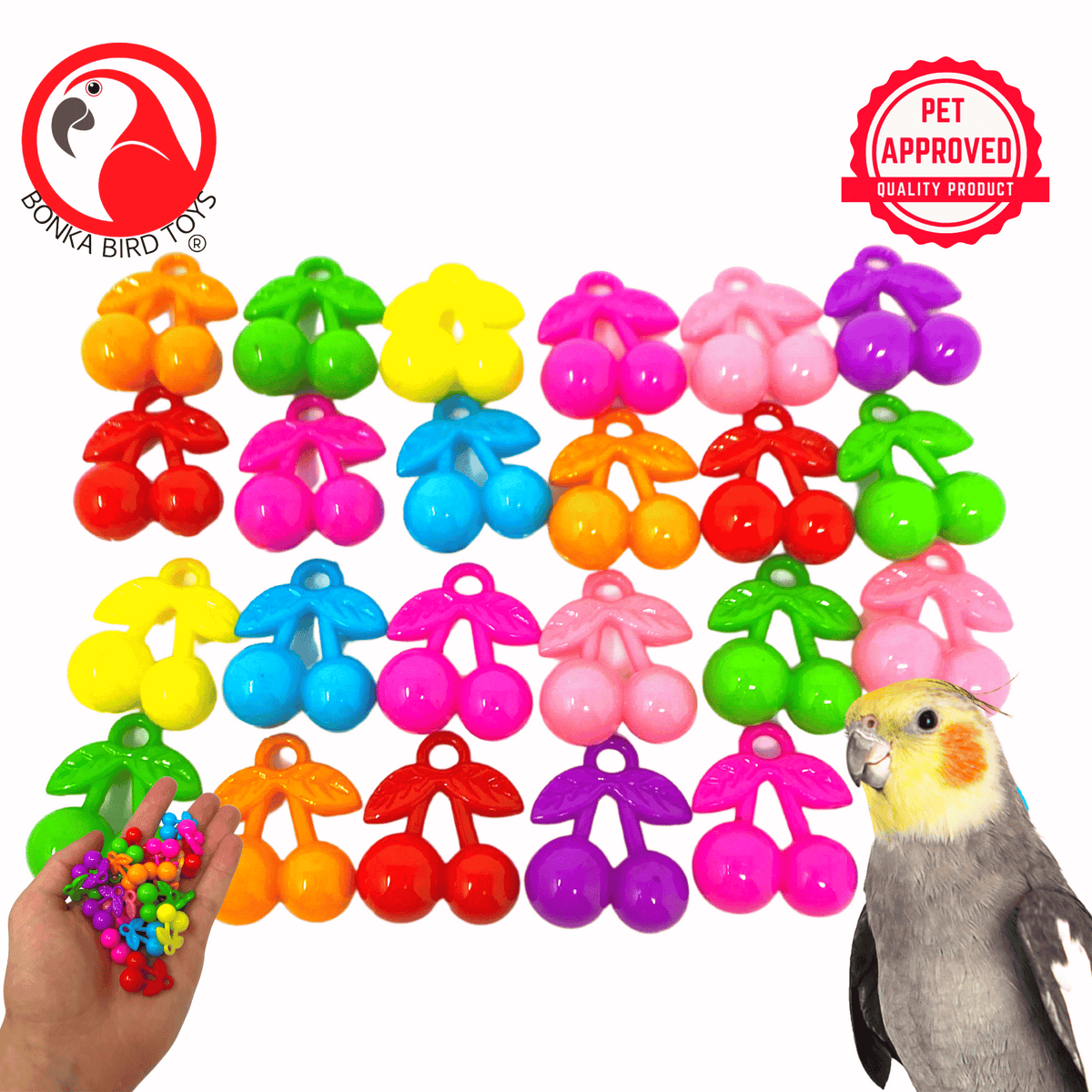 2952 PK24 Plastic Cherry Beads