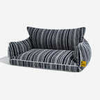 SnugNest Textured Stripe Dog Sofa Bed