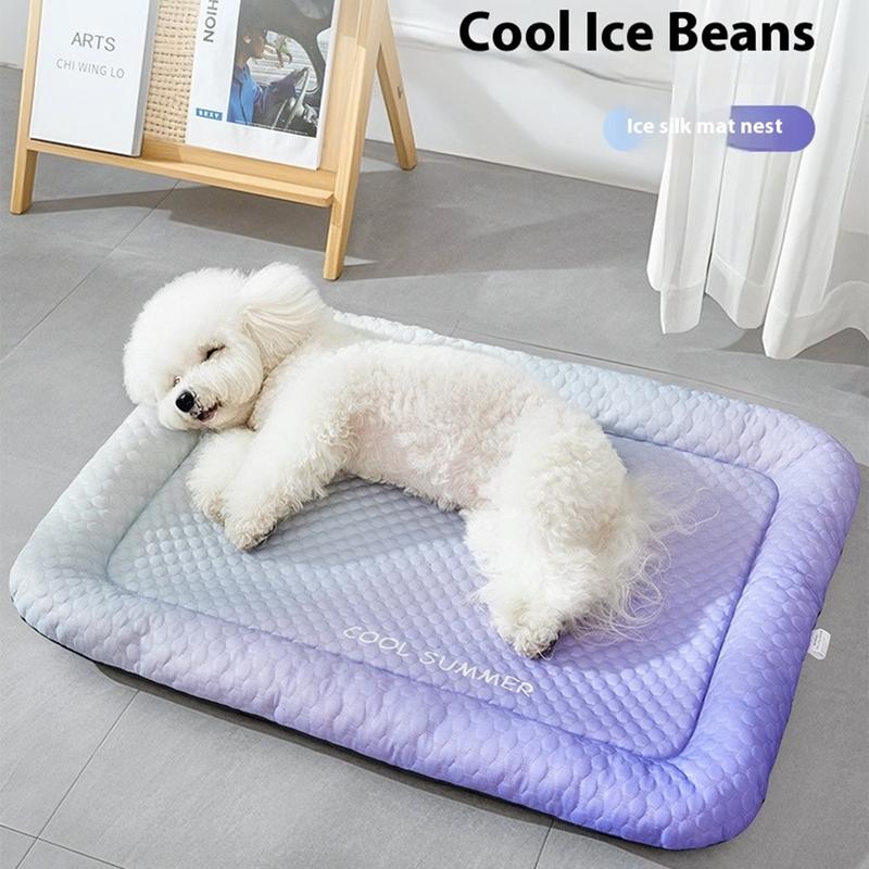⏳LAST DAY SALE ONLY￡9.99!!❄Pawchill™🇬🇧Pet Cooling Mat for Dogs & Cats 🐾  Naturally Cool Ice-Silk Pad • Breathable, Washable & Soft 🌿  For Floors, Sofas & Car Travel • Multiple Sizes • Gradient Colours ☀️🐶🐱