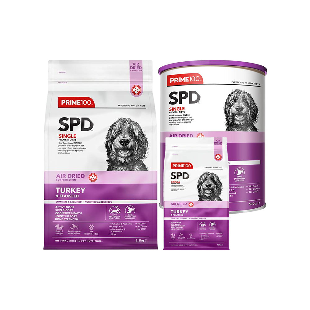PRIME100 SPD Air Dried Turkey & Flaxseed Dog Food