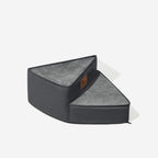 Luxe Water-repellent Faux Leather Removable Spiral Dog Stairs for Bed - StepEase