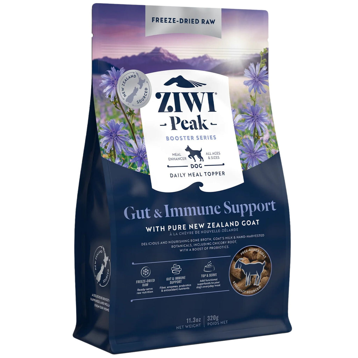 ZIWI Peak Freeze Dried Dog Boosters Gut & Immune Support - Goat