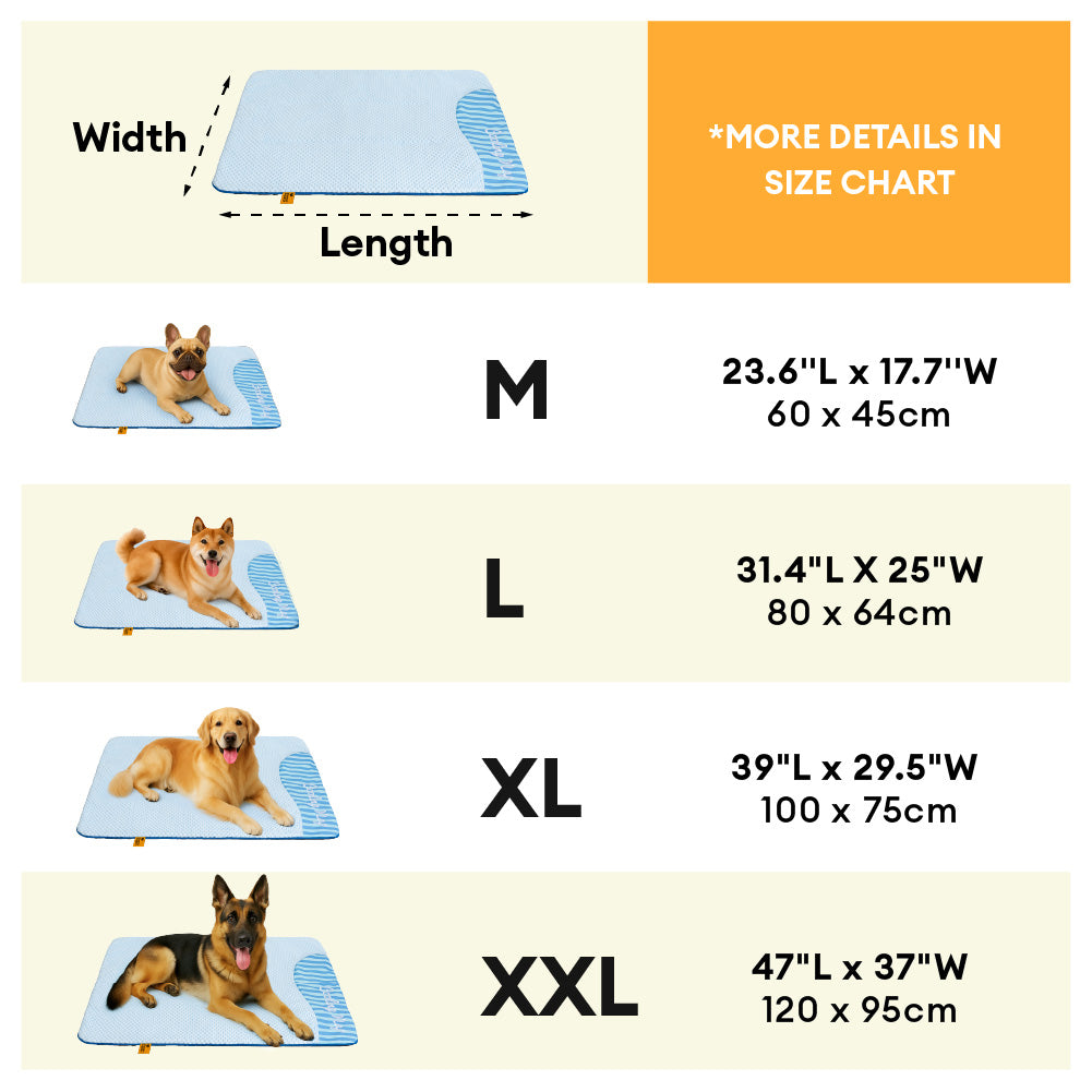 Large Washable Cooling Non-slip Outdoor Dog Mat - Cooling Nap