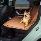 Premium Faux Leather Dog Car Seat Cover Waterproof Dog Hammock for Car - RideProtector