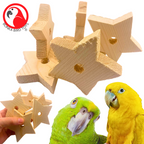 2682 Pk6 Jumbo Natural Wood Stars