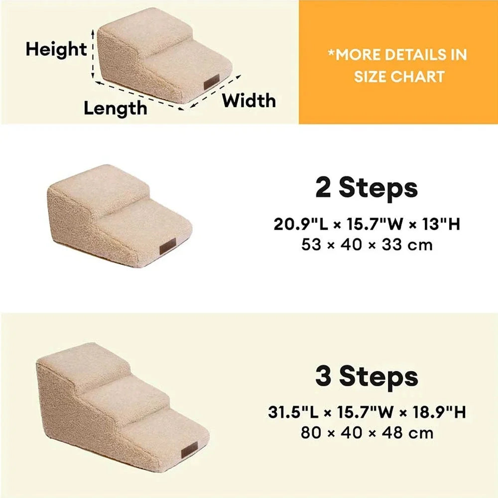 Climbing Aid for Bed and Couch Access Joint Protection Soft Dog Ramp Stairs for Bed