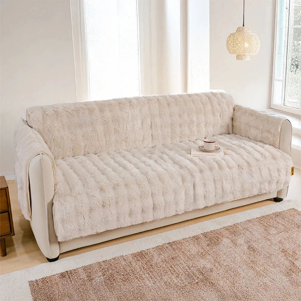 Water-resistant Fluffy Soft Furniture Protector Sectional Couch Cover-EverDry
