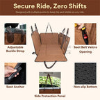 Premium Faux Leather Dog Car Seat Cover Waterproof Dog Hammock for Car - RideProtector