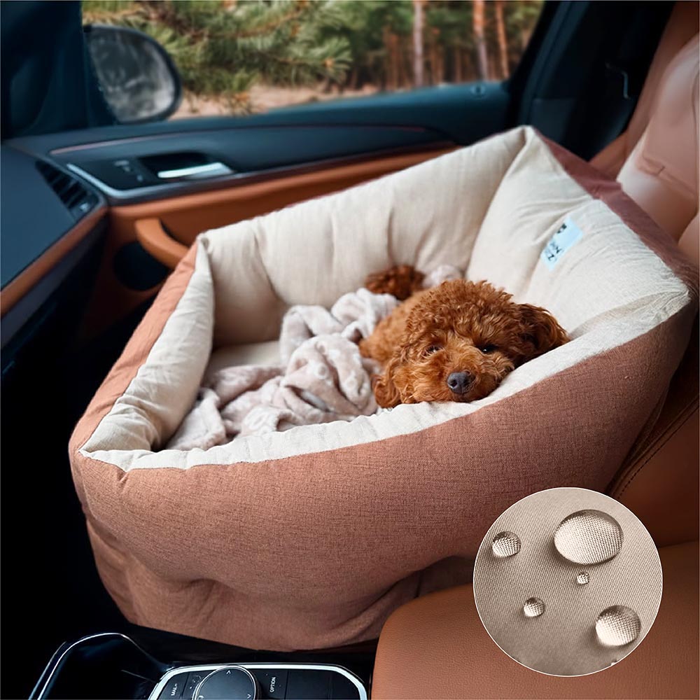 Waterproof ISOFIX Elevated & Thickened Dog Car Seat Bed with LATCH System