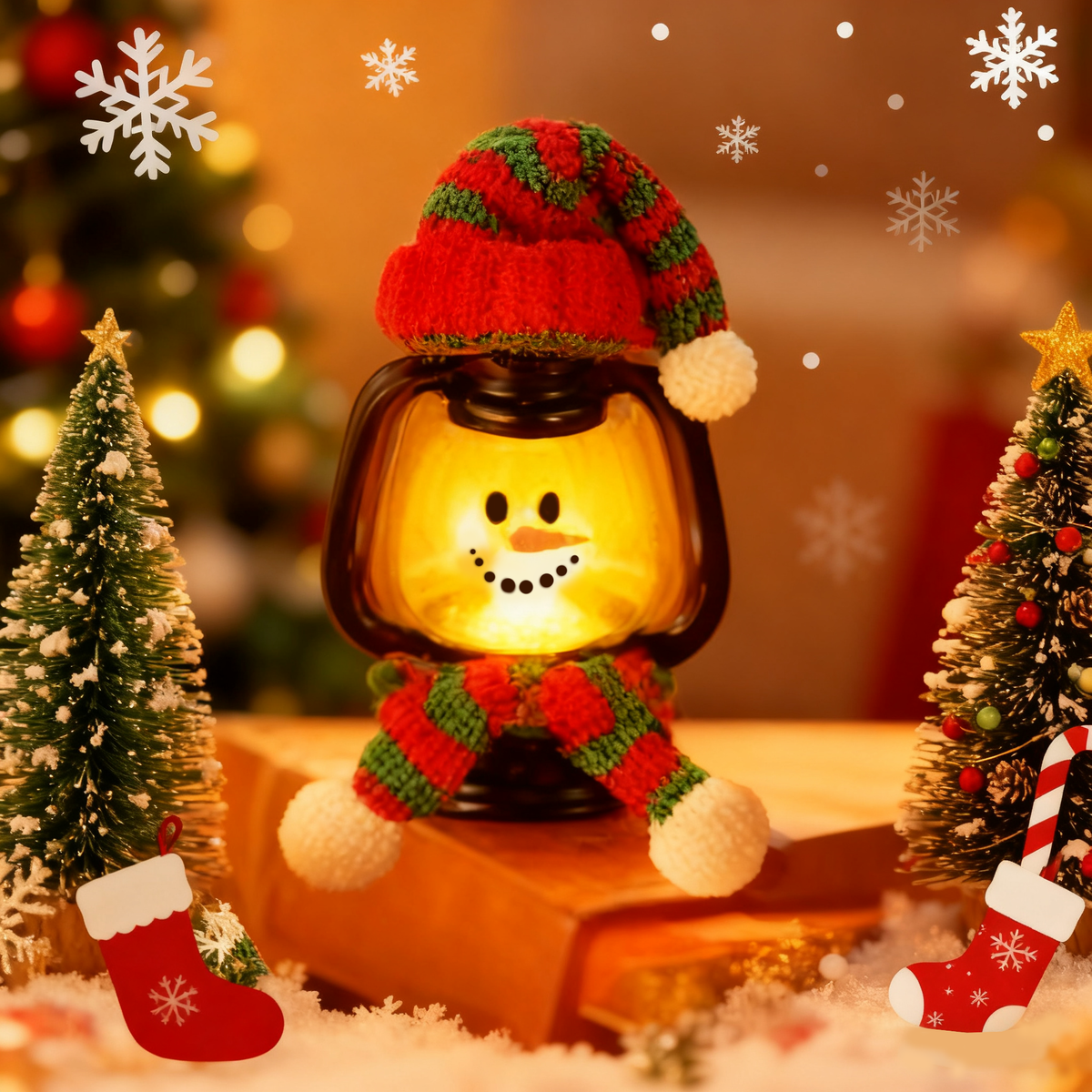🎄Christmas Sale 50% OFF🎅🏻 -⛄ Snowman Lantern with Hats and Scarves