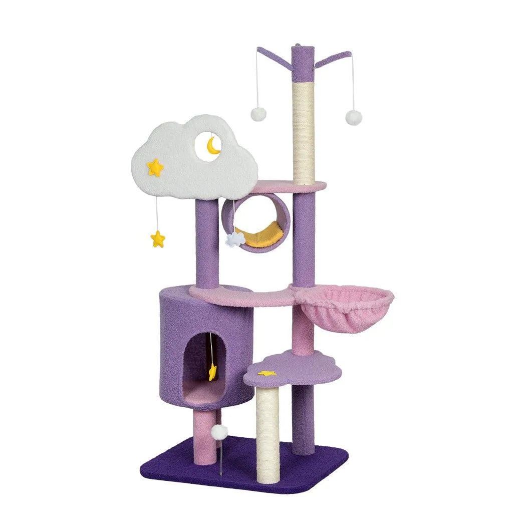 Cat Tree Condo Scratching Post Multi-Level - Purple