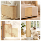Faux Sisal Cat Scratcher Mat Sofa Protector with Velcro Tape