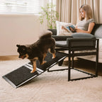 Elevated Pet Sofa Bed with Stairs Ramp for Bed Bedside Lounge or Dog Window Perch