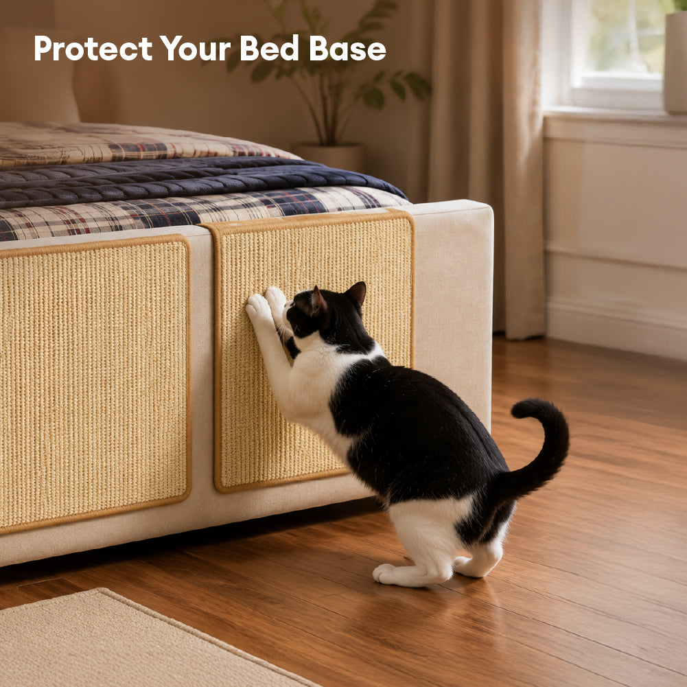 Faux Sisal Cat Scratcher Mat Sofa Protector with Velcro Tape