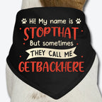 My Name Is Stop That - Dog Bandana