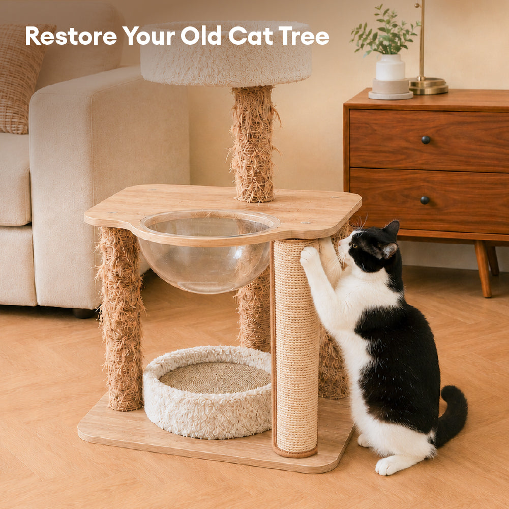 Faux Sisal Cat Scratcher Mat Sofa Protector with Velcro Tape