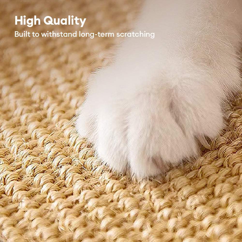 Faux Sisal Cat Scratcher Mat Sofa Protector with Velcro Tape