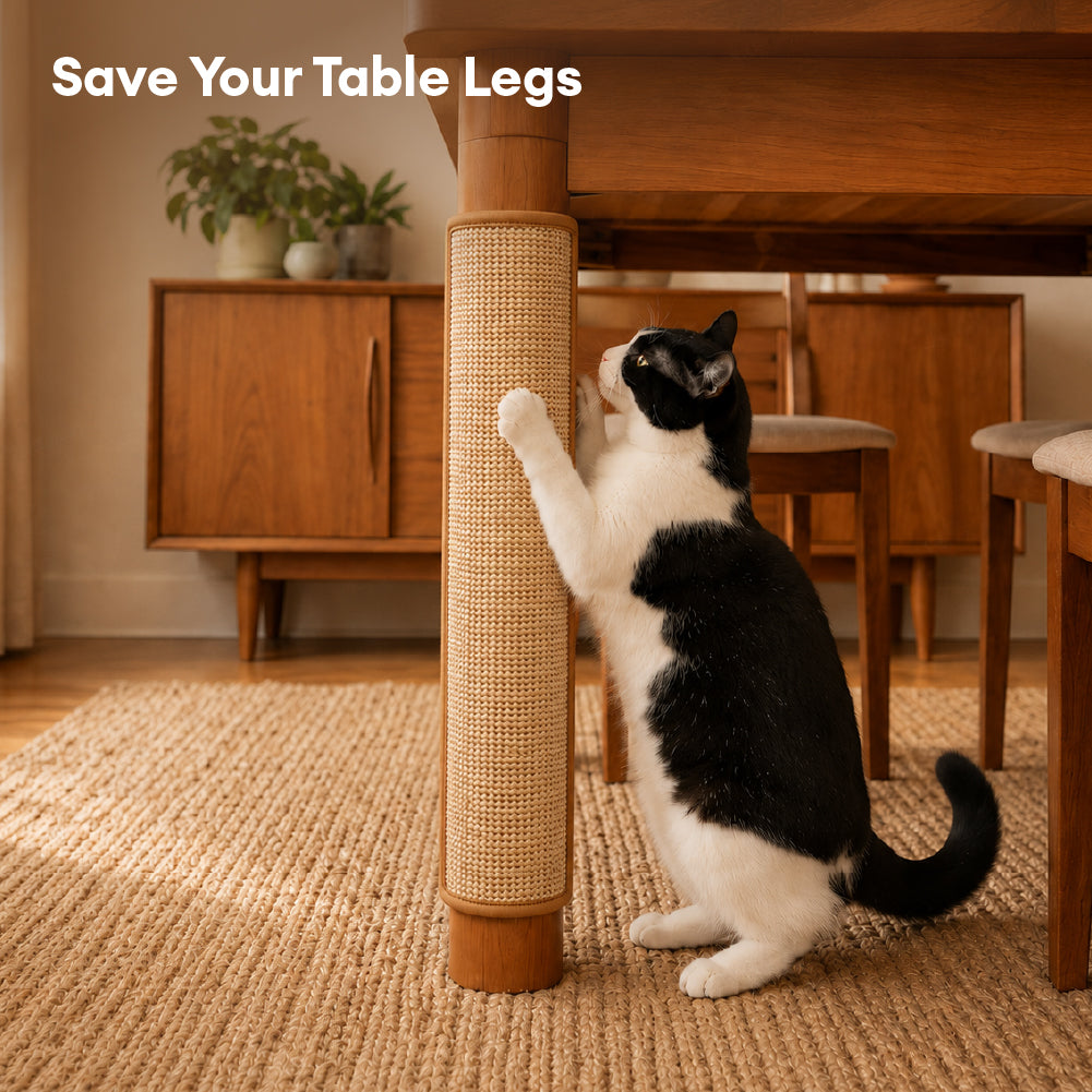 Faux Sisal Cat Scratcher Mat Sofa Protector with Velcro Tape