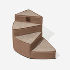 Luxe Water-repellent Faux Leather Removable Spiral Dog Stairs for Bed - StepEase