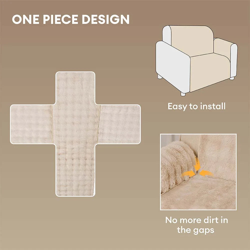 Water-resistant Fluffy Soft Furniture Protector Recliner Chair Covers Couch Covers