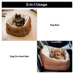 Waterproof ISOFIX Elevated & Thickened Dog Car Seat Bed with LATCH System
