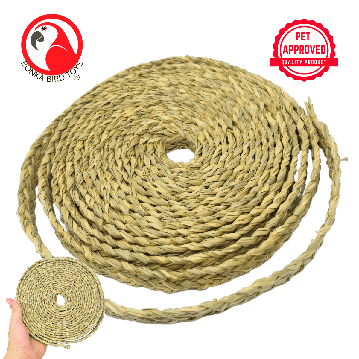 1254 7/8" Seagrass Braided Rope 20 Ft