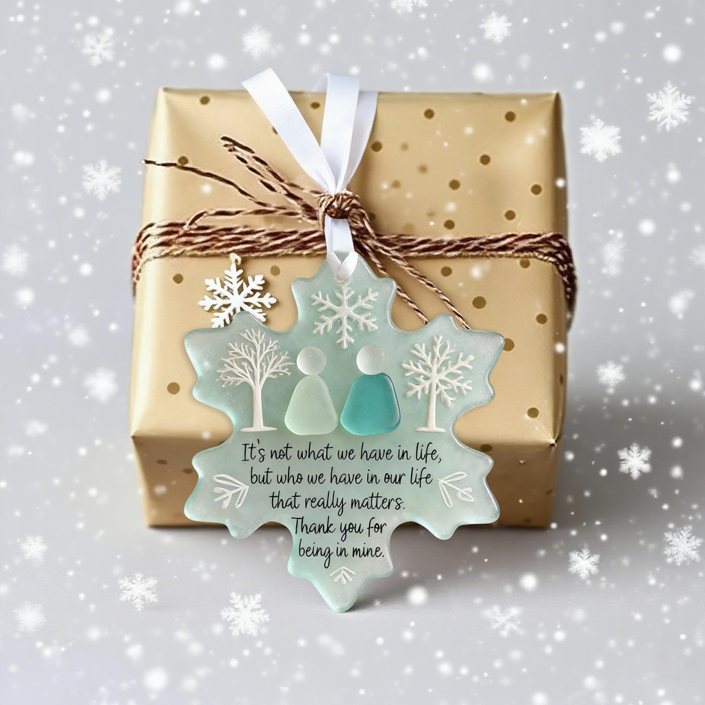 🌊Snowflake-Shaped Sea Glass Friendship Decor💝Shaped by Nature & Crafted by Hand!