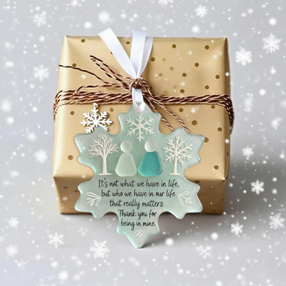 🌊Snowflake-Shaped Sea Glass Friendship Decor💝Shaped by Nature & Crafted by Hand!