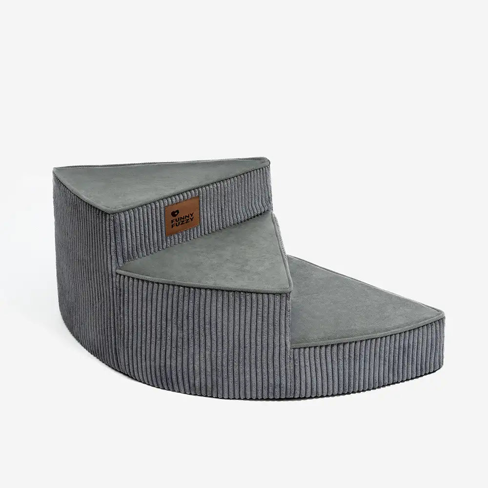 Cozy Corduroy Joint-Friendly Removable Spiral Dog Stairs for Bed-CreamyStep