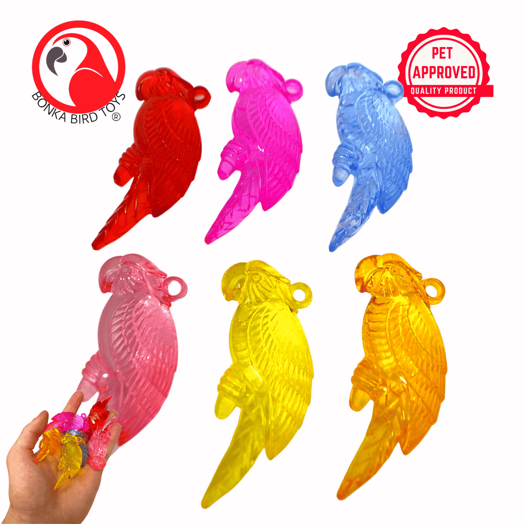 2526 Pk6 Color Acrylic Parrot Beads