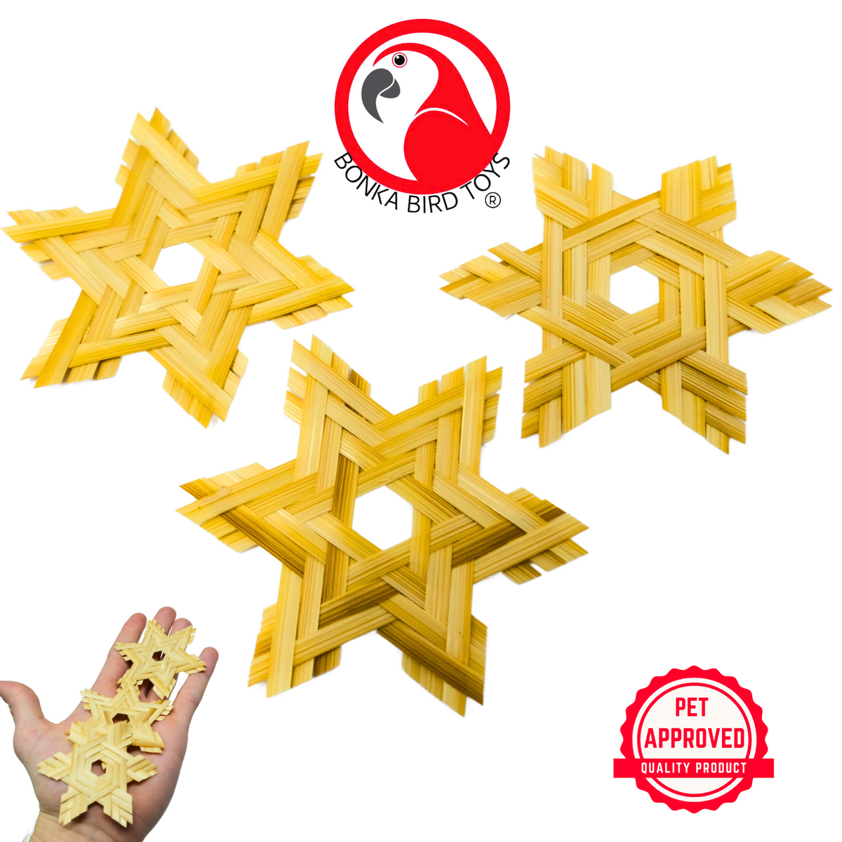 Natural and Colored PK 3 Six Point Star