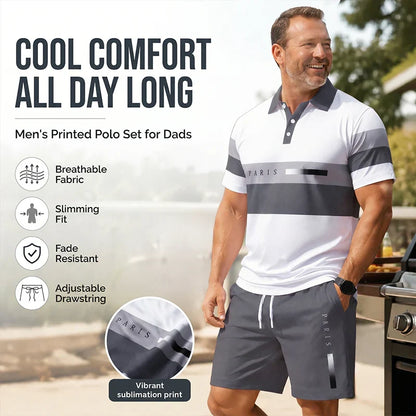 ⏳LAST DAY SALE 60% OFF !!📢Men's Two-Piece Shirt and Shorts Set