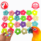 Pk24 Tiny Plastic Flower Beads