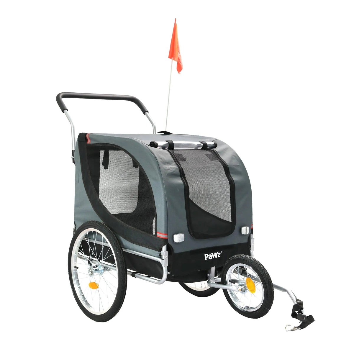 Pet Stroller Bike Trailer Stroller Foldable Pet Trailer 3-IN-1 Outdoor With Sunroof