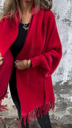 🔥Limited Time 50% Off 🔥Women's Long Sleeve Casual Tassel Shawl Coat