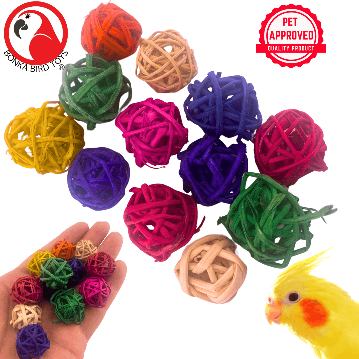 3350 Pk12 Colored Tiny Vine Balls