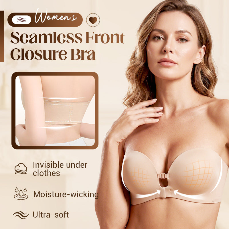 💜Limited Sale 70% OFF💜Seamless Front Closure Bra With Adjustable Straps