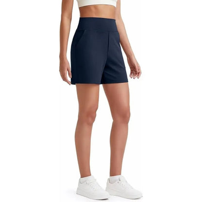 ⏳HOT SALE 70% OFF🔥 Women's High-Waist Bermuda Shorts with Pockets 🎯 | Running Yoga Casual Activewear 😎 | Buy 2 FREE Shipping – UK Stock! 🇬🇧