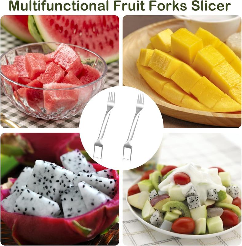 🍉 Effortless Fruit Prep-50% OFF-✨2-in-1 Fruit Cutter & Fork – For Quick and Easy Fruit Serving!🍓