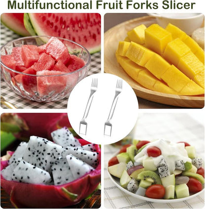 🍉 Effortless Fruit Prep-50% OFF-✨2-in-1 Fruit Cutter & Fork – For Quick and Easy Fruit Serving!🍓