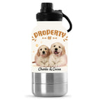 Property Of Photo - Personalized 30oz Water Bottle With Pet Bowl
