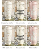 🔥Gift Idea 49% OFF Hot Sale🔥Lily of the Valley Stainless Steel / Ceramic Liner Insulation Cup