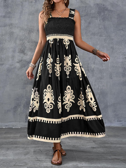 🔥🔥LAST DAY SALE 49% OFF🏖️Women’s Summer Print Sleeveless Flowy Long Dress