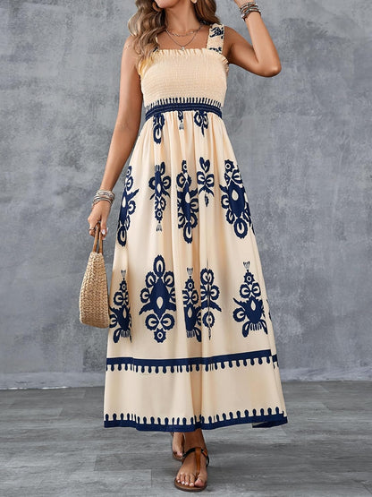 🔥🔥LAST DAY SALE 49% OFF🏖️Women’s Summer Print Sleeveless Flowy Long Dress