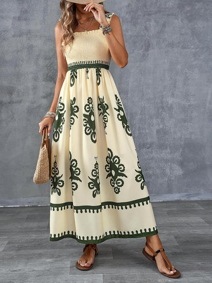 🔥🔥LAST DAY SALE 49% OFF🏖️Women’s Summer Print Sleeveless Flowy Long Dress